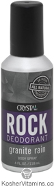 Crystal Rock Deodorant Body Spray Granite Rain 4 OZ