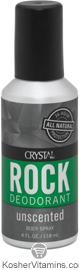 Crystal Rock Deodorant Body Spray Unscented 4 OZ