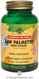 Solgar Kosher SFP Saw Palmetto Berry Extract 60 Vegetable Capsules