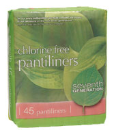 Seventh Generation Chlorine Free Pantiliners 45 Pantiliners