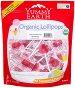 Yummy Earth Kosher Organic Lollipops Strawberry Smash 12.3 OZ