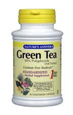 Natures Answer Standardized Green Tea Leaf Extract Vegetarian Suitable not Certified Kosher 30 Capsules