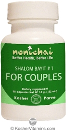 NoniChai Kosher Shalom Bayit #1 For Couples: Promotes Feeling of Touch  30 Capsules