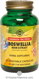Solgar Kosher SFP Boswellia Resin Extract  60 Vegetable Capsules