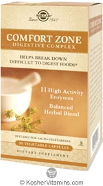 Solgar Kosher Comfort Zone Digestive Complex  90 Vegetable Capsules