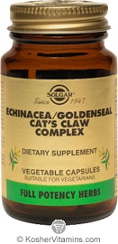 Solgar FP Echinacea/ Goldenseal/ Cat&rsquo;s Claw Complex  60 Vegetable Capsules