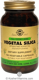 Solgar Kosher FP Vegetal Silica 100 Vegetable Capsules
