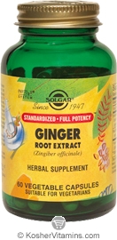 Solgar SFP Ginger Root Extract 60 Vegetable Capsules