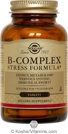 Solgar Kosher B Complex Natural Stress Formula  60 Tablets