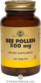 Solgar Kosher Bee Pollen 500 Mg. 100 Tablets