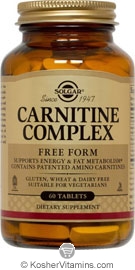 Solgar Kosher Carnitine Complex 60 Tablets