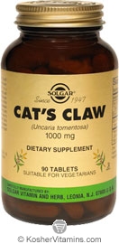 Solgar Kosher Cat&rsquo;s Claw 1000 Mg  90 Tablets