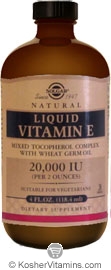 Solgar Kosher Natural Liquid Vitamin E  4 Oz