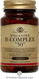 Solgar Megasorb B Complex 50 Mg 100 Tablets