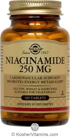 Solgar Kosher Niacinamide 250 Mg 100 Tablets