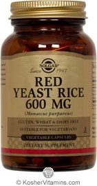 Solgar Kosher Red Yeast Rice 600 Mg 60 Vegetable Capsules