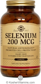 Solgar Kosher Selenium 200 Mcg 250 Tablets