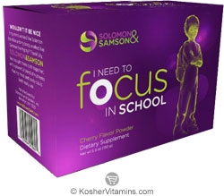 Solomon & Samson Kosher I Need To Focus in School Cherry Flavor Powder 5.3 OZ
