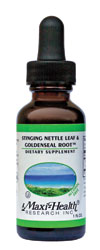 Maxi Health Kosher Stinging Nettle & Goldenseal Root 1 OZ.