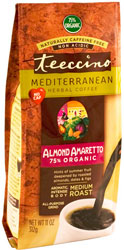 Teeccino Kosher Herbal Coffee Organic Almond Amaretto Mediterranean  11 OZ
