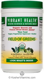 Vibrant Health Kosher Field of Greens 100% Organic 7.51 Ounces