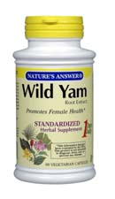 Natures Answer Standardized Wild Yam Root Extract Vegetarian Suitable not Certified Kosher  60 Vegicaps