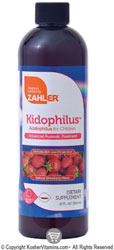 Zahlers Kosher Kidophilus (Liquid Acidophilus) Natural Strawberry Flavor 12 FL OZ