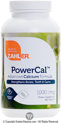 Zahlers Kosher Power Cal Advanced Calcium Formula (Calcium, Magnesium, Vit D, Strontium and more)  180 Tablets