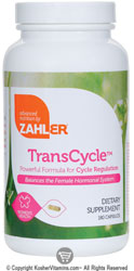 Zahlers Kosher Transcycle Formula 180 Vegetarian  Capsules