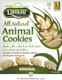 Landau Kosher All Natural Animal Cookies Original 8 OZ
