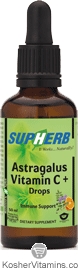 SupHerb Kosher Astragalus + Vitamin C Drops - Immune  50 ml