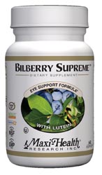 Maxi Health Kosher Bilberry Supreme with Lutein  60 Vegicaps