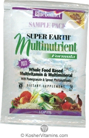 Bluebonnet Kosher Super Earth MultiNutrient Whole Food Based Multivitamin & Multimineral Iron Free - Free with a $49 Purchase 1 Pack
