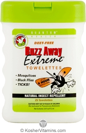 Quantum Buzz Away Extreme Natural Insect Repellant Towelettes 25 Towelettes