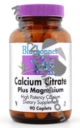 Bluebonnet Kosher Calcium Citrate Plus Magnesium 180 Caplets