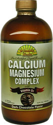 Dynamic Health Kosher Liquid Calcium Magnesium Complex with Vitamin D3 Dark Chocolate Flavor 16 fl oz.
