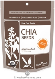 Navitas Naturals Kosher Organic Raw Whole Chia Seeds 16 OZ