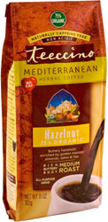 Teeccino Kosher Herbal Coffee Organic Hazelnut Mediterranean  11 OZ