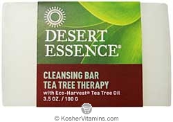 Desert Essence Cleansing Bar Tea Tree Therapy with Eco-Harvest Tea Tree Oil 3.5 OZ