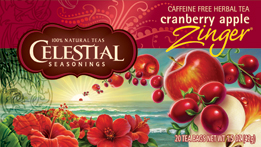 Celestial Seasonings Kosher Cranberry Apple Zinger 20 Bag