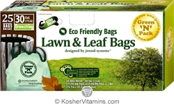 Green N Pack Eco Friendly Lawn & Leaf Bags with Drawstring 30 Gallon 25 Bags