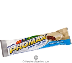 Promax Kosher Energy Bar Cookies &rsquo;n Cream Dairy 12 Bars