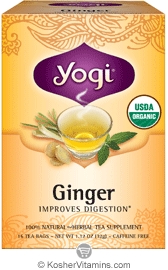 Yogi Tea Kosher Organic Ginger Tea 16 Tea Bags