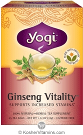 Yogi Tea Kosher Ginseng Vitality Tea - Formerly Organic Royal Vitality Tea 16 Tea Bags