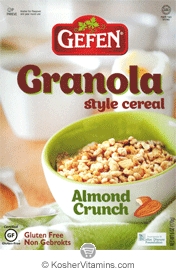 Gefen Kosher Granola Style Cereal Almond Crunch Gluten Free 6 OZ