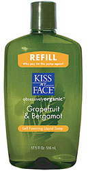 Kiss My Face Self Foaming Liquid Soap Refill Grapefruit & Bergamont 17.5 OZ