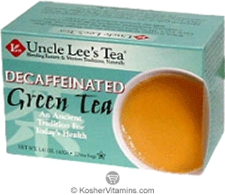 Uncle Lees Tea Kosher Green Tea Decaffeinated 20 Tea Bags