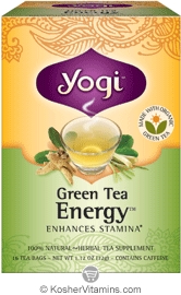 Yogi Tea Kosher Organic Green Tea Energy  16 Tea Bags