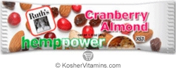 Ruth&rsquo;s Hemp Food Kosher Hemp Power Bar Cranberry Almond 12 Bars