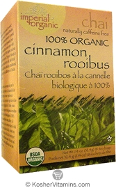 Uncle Lees Tea Kosher Imperial Organic Chai Cinnamon Rooibus Tea 18 Tea Bags